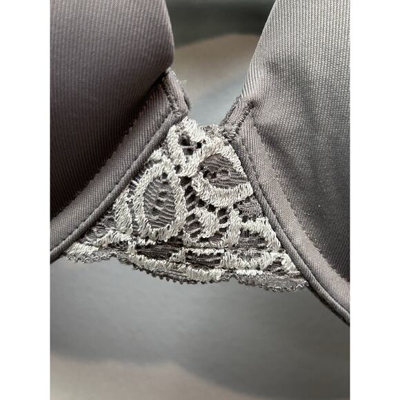 Maidenform Women 05809 Push Up Bra‎ Gray Lace Floral Womens Size 34D New - Picture 6 of 10